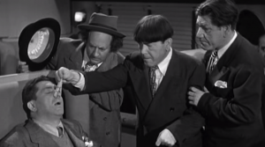 Three Stooges - Curly Snoring, in Hold That Lion