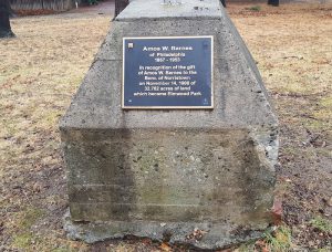Decaying Amos W. Barnes Monument